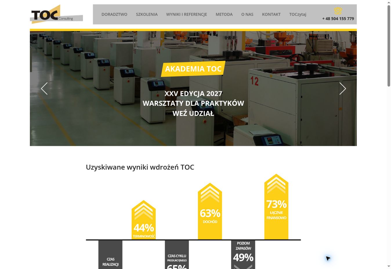TOC Consulting – oferta wdrożeń w produkcji, dystrybucji i projektach
